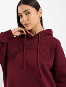 Loose Fit Hoodie with Text
