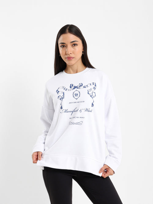 Loose Fit Sweatshirt with Sleeve Detail