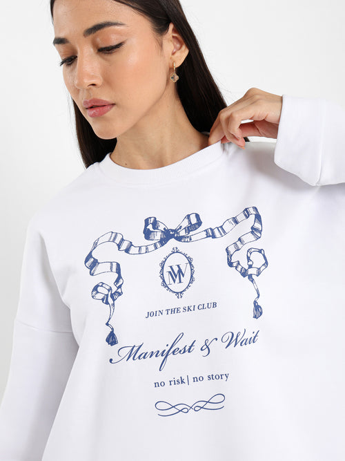 Loose Fit Sweatshirt with Sleeve Detail