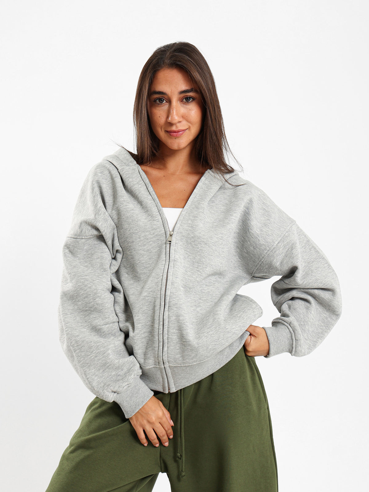 Oversized Zip-Up Hoodie