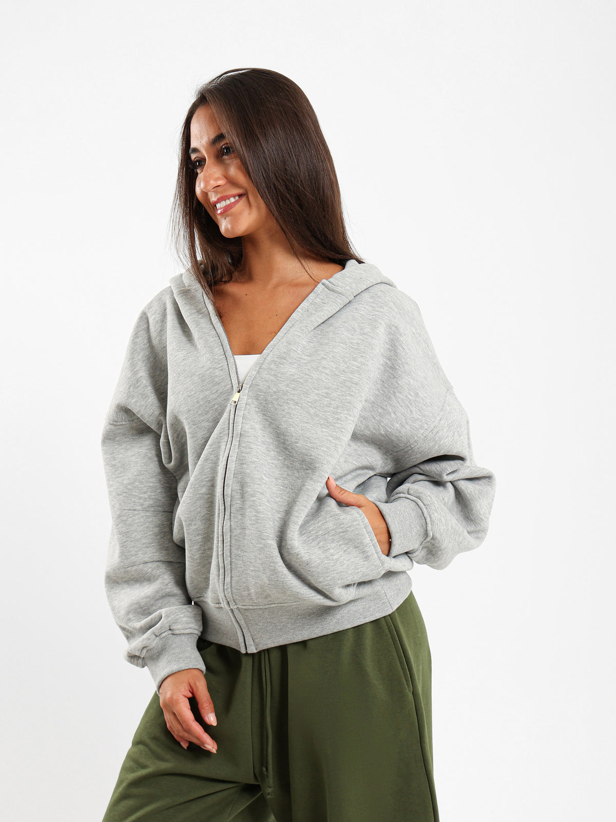Oversized Zip-Up Hoodie