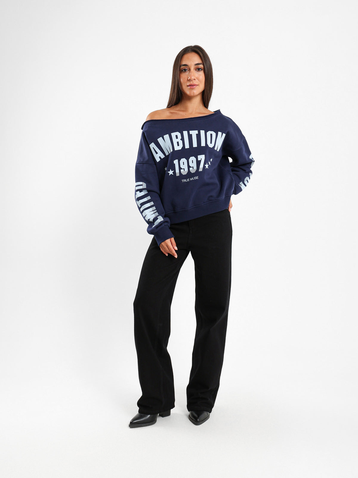 Off-Shoulder Sweatshirt