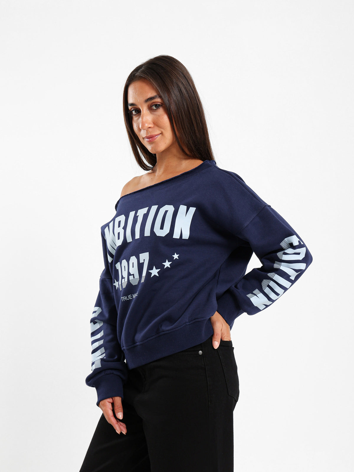 Off-Shoulder Sweatshirt