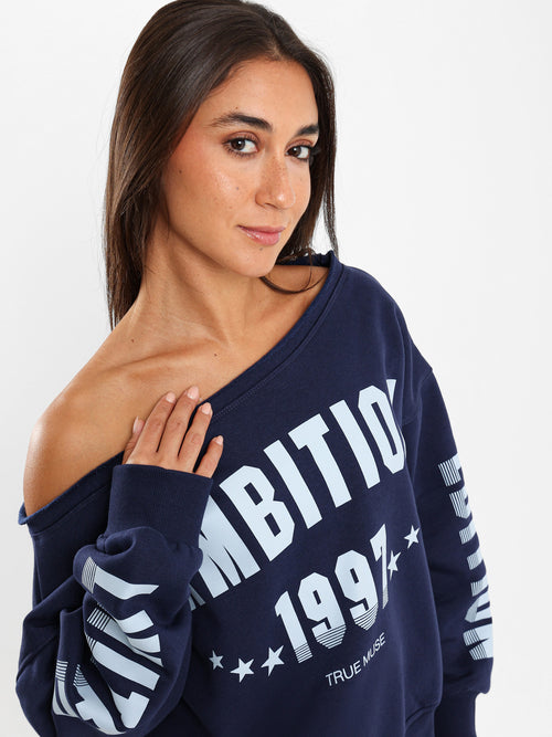 Off-Shoulder Sweatshirt
