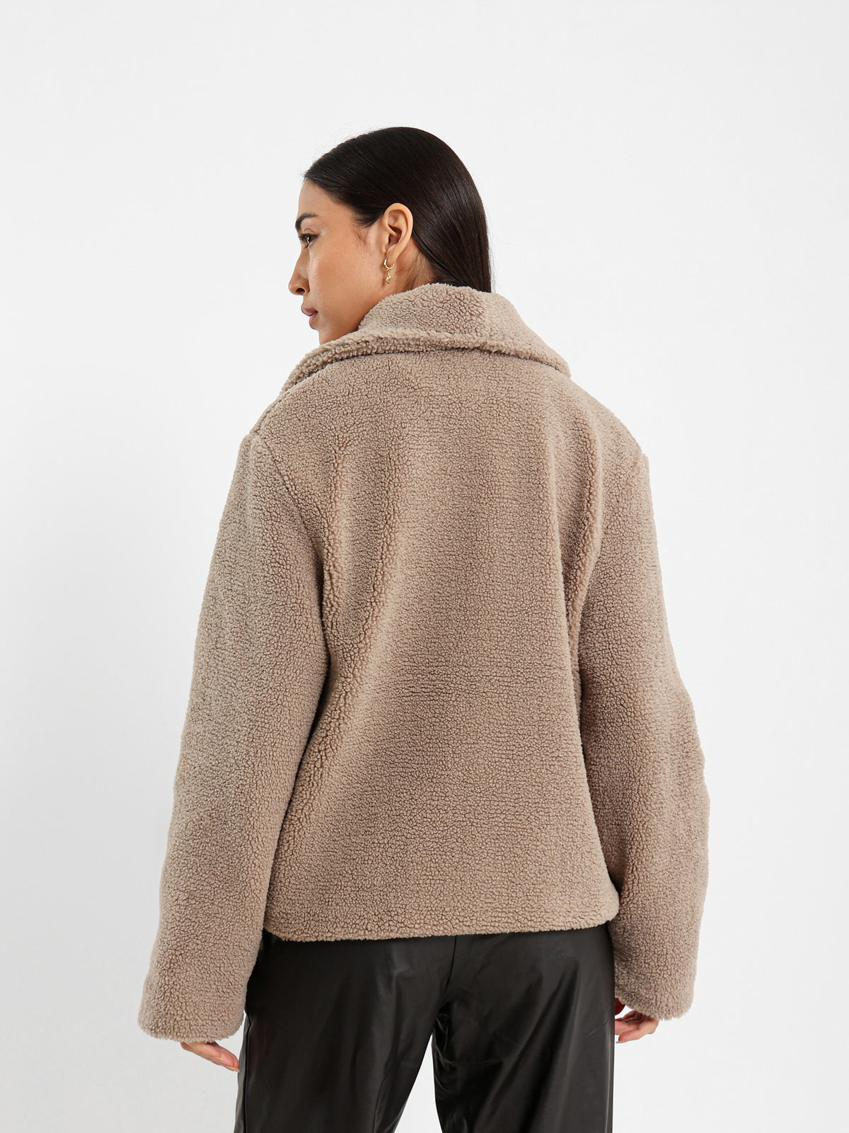Notch Collar Fur Jacket