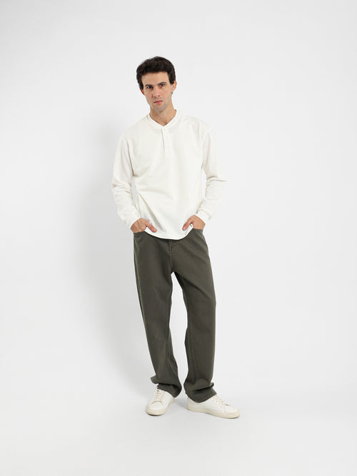 Textured Long Sleeve T-Shirt