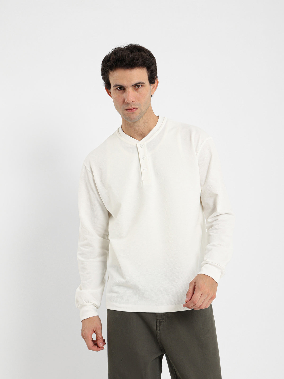 Textured Long Sleeve T-Shirt