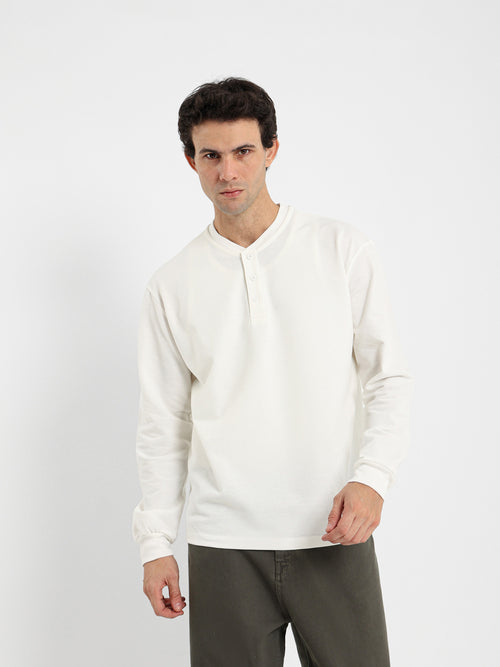 Textured Long Sleeve T-Shirt