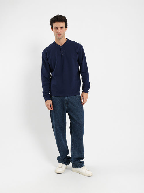 Textured Long Sleeve T-Shirt
