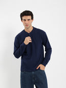 Textured Long Sleeve T-Shirt