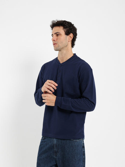 Textured Long Sleeve T-Shirt