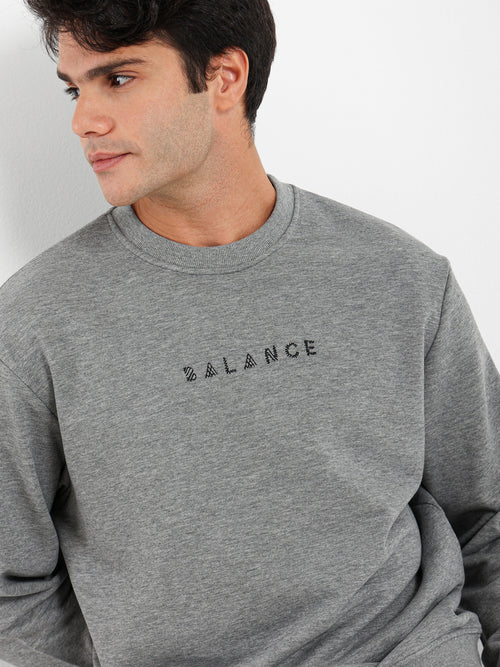 Casual Embroidered Sweatshirt