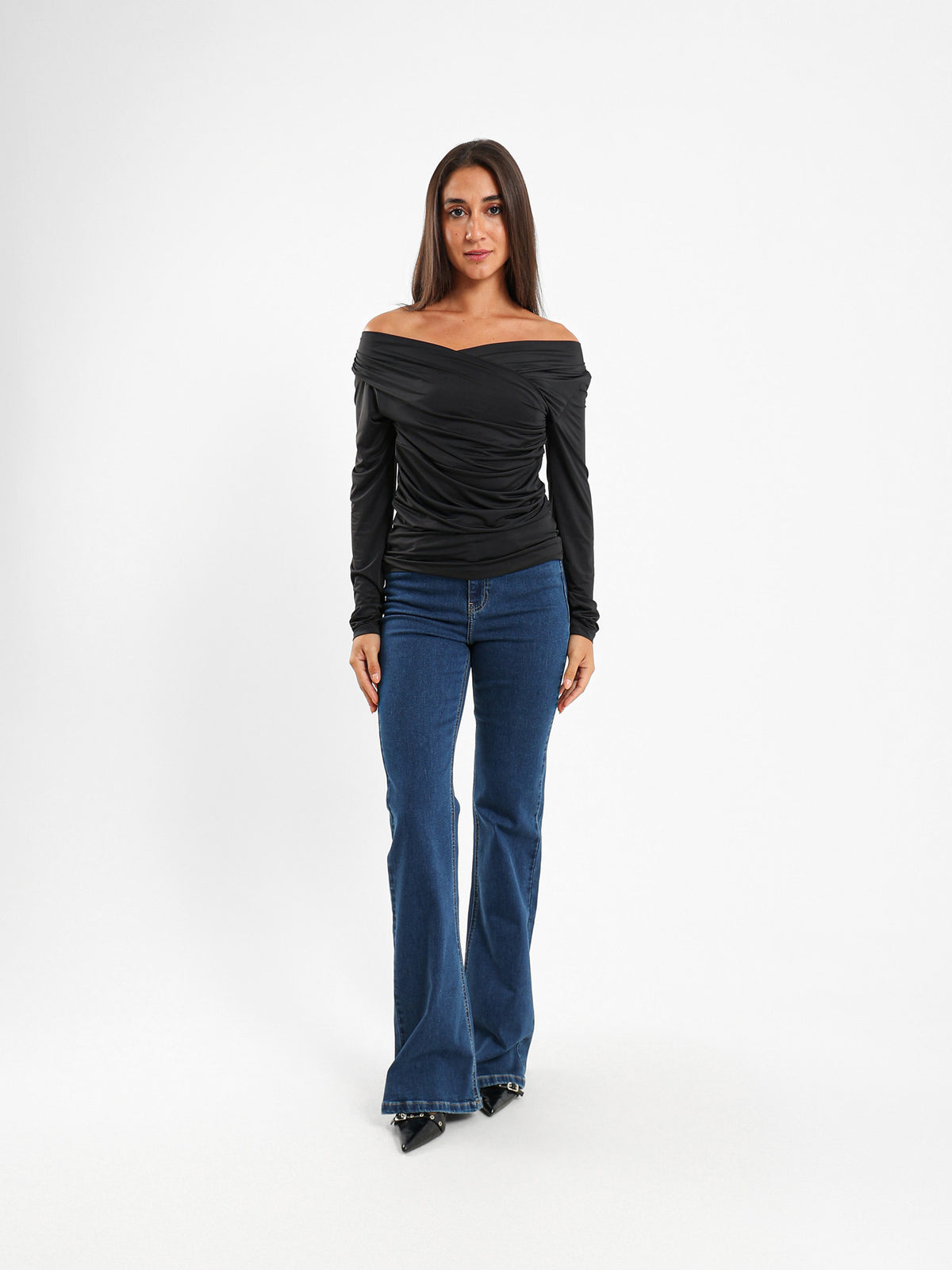V-Neck Long Sleeve Top