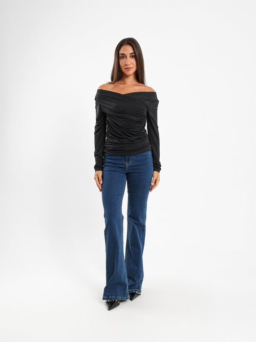 V-Neck Long Sleeve Top