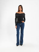 V-Neck Long Sleeve Top