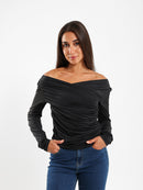 V-Neck Long Sleeve Top