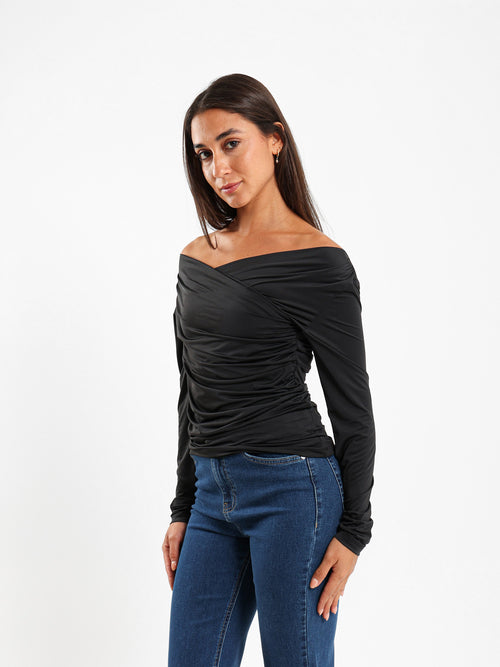 V-Neck Long Sleeve Top