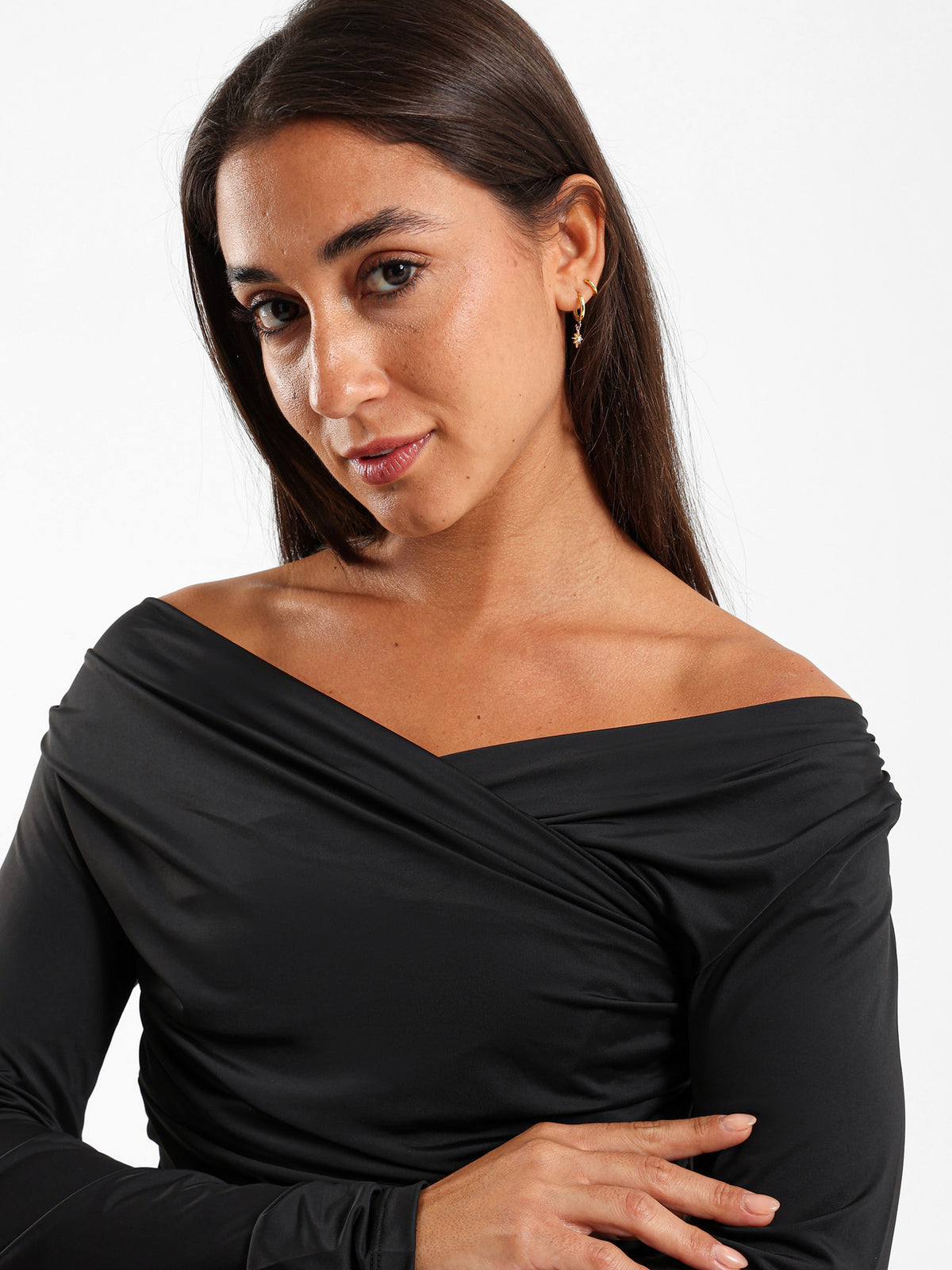 V-Neck Long Sleeve Top