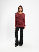 V-Neck Long Sleeve Top