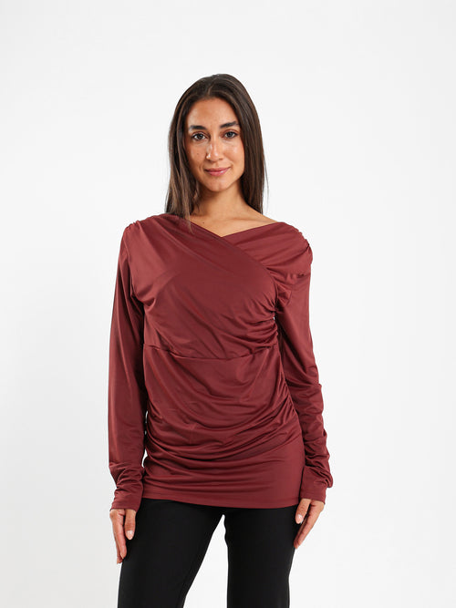 V-Neck Long Sleeve Top