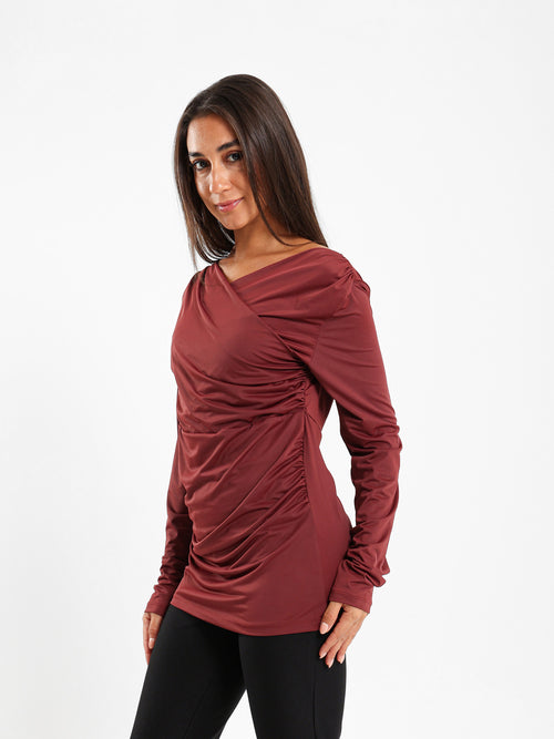 V-Neck Long Sleeve Top