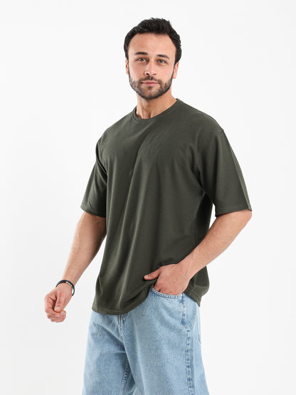 Waffle Knit Oversized T Shirt