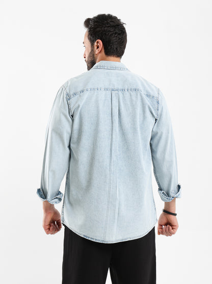 Basic Denim Shirt Long Sleeve - Outlet