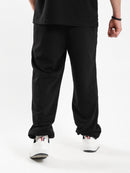 Elastic Waist Sweatpants with Ribbed Hem
