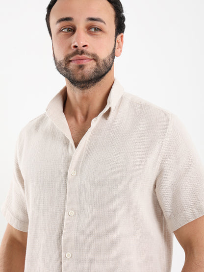 Textured Short Sleeve Shirt