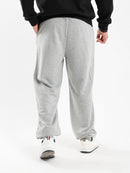 Elastic Waist Sweatpants with Ribbed Hem