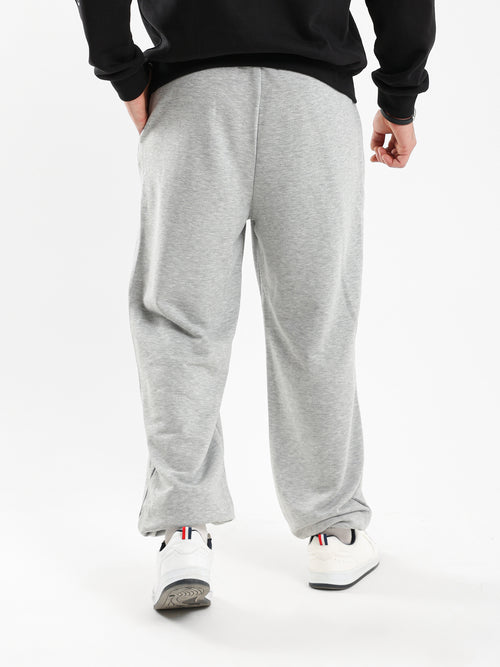 Elastic Waist Sweatpants with Ribbed Hem