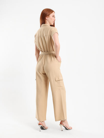 Solid Casual Jumpsuit