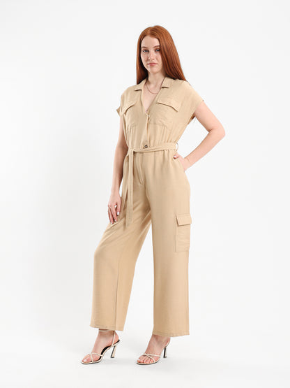 Solid Casual Jumpsuit