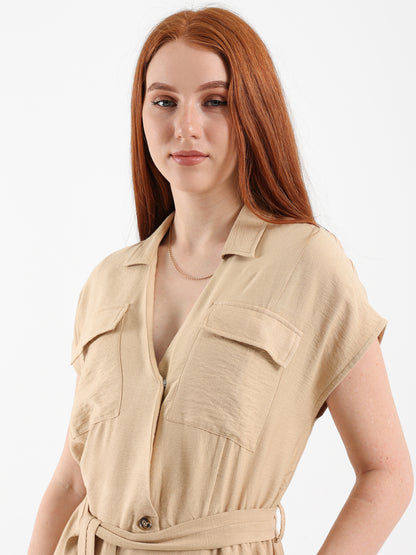 Solid Casual Jumpsuit