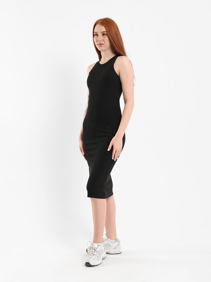 Ribbed Halter Midi Dress