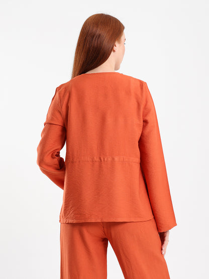Drawstring Waist Cardigan