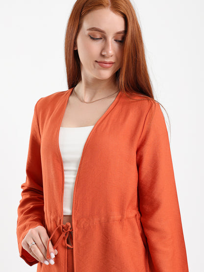 Drawstring Waist Cardigan