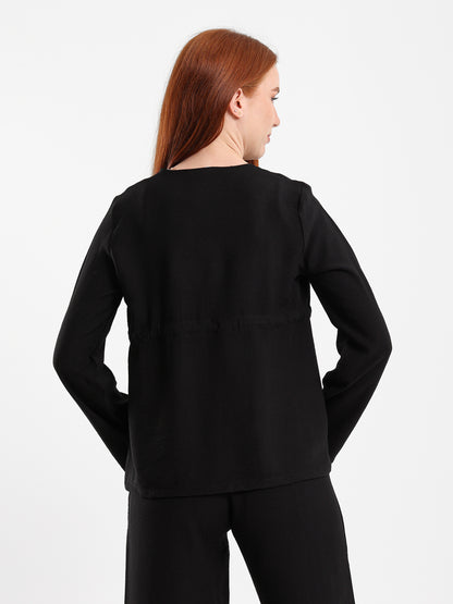 Drawstring Waist Cardigan