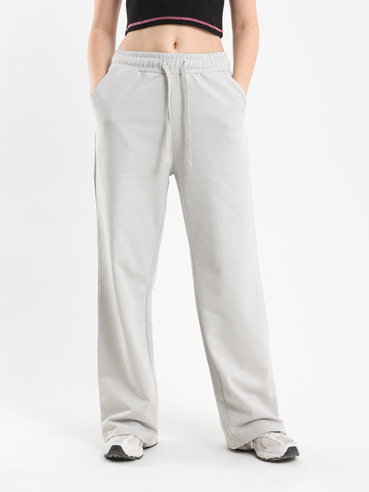 Wide-Leg Melton Joggers