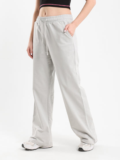 Wide-Leg Melton Joggers
