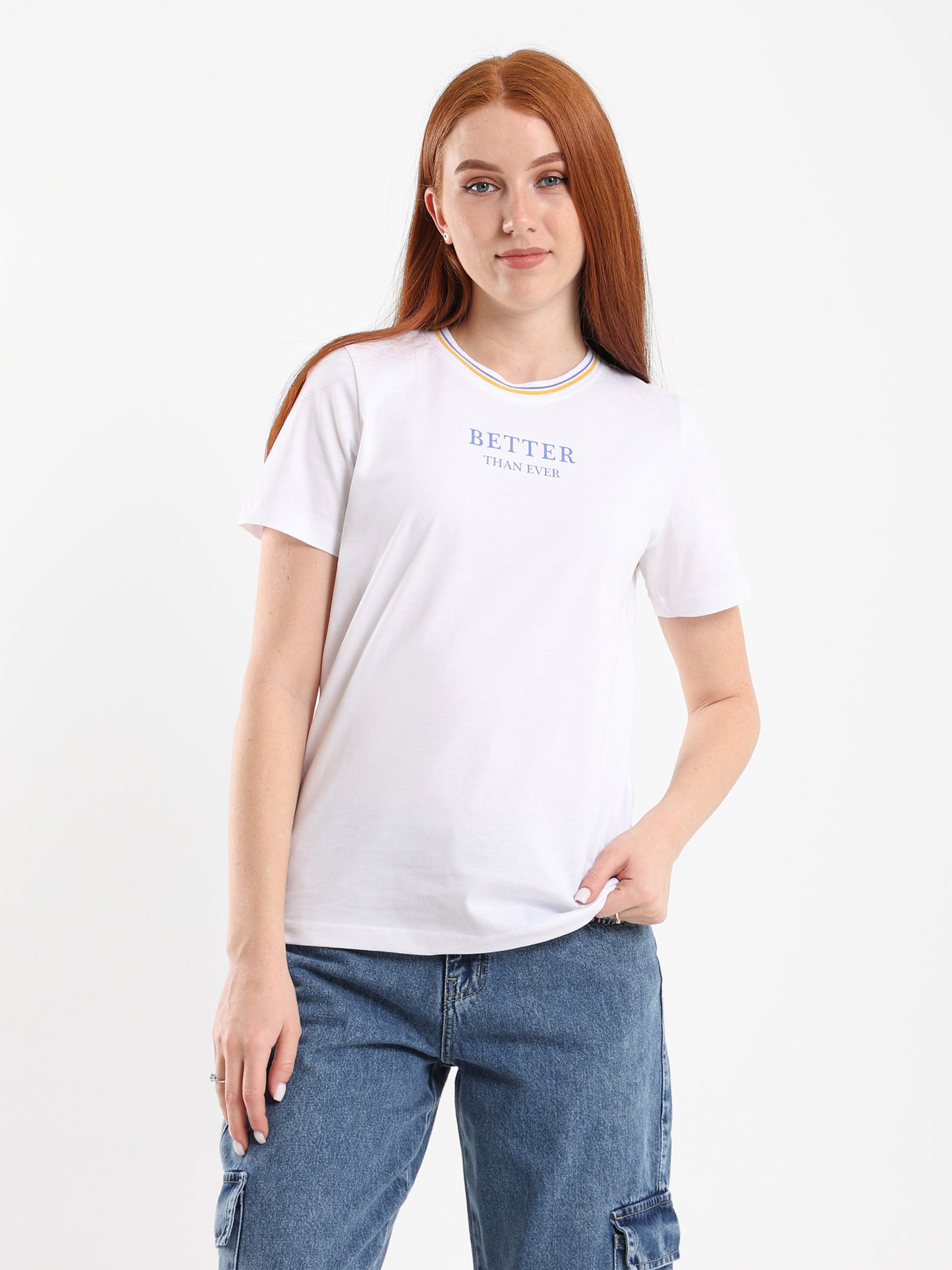 Striped Collar Graphic Tee