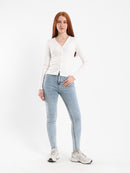 Ribbed Fitted Long Sleeve Cardigan