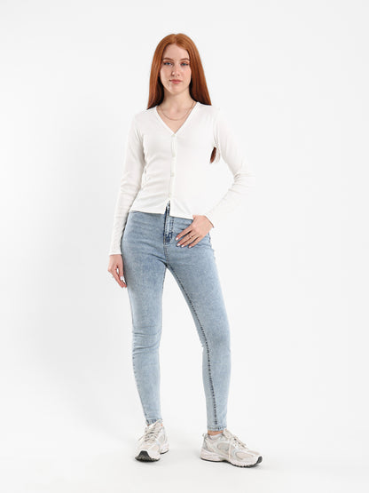 Ribbed Fitted Long Sleeve Cardigan