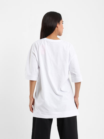 Printed Bow Half Sleeve Tee