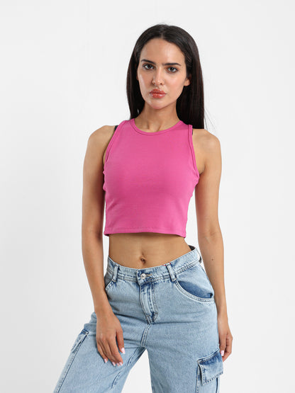 Cropped Halter Neck Top
