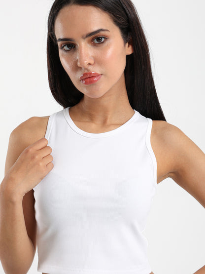 Cropped Halter Neck Top