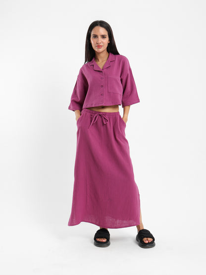 Long Skirt with Side Slit