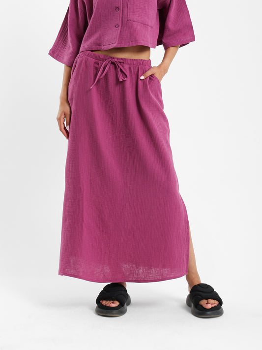 Long Skirt with Side Slit