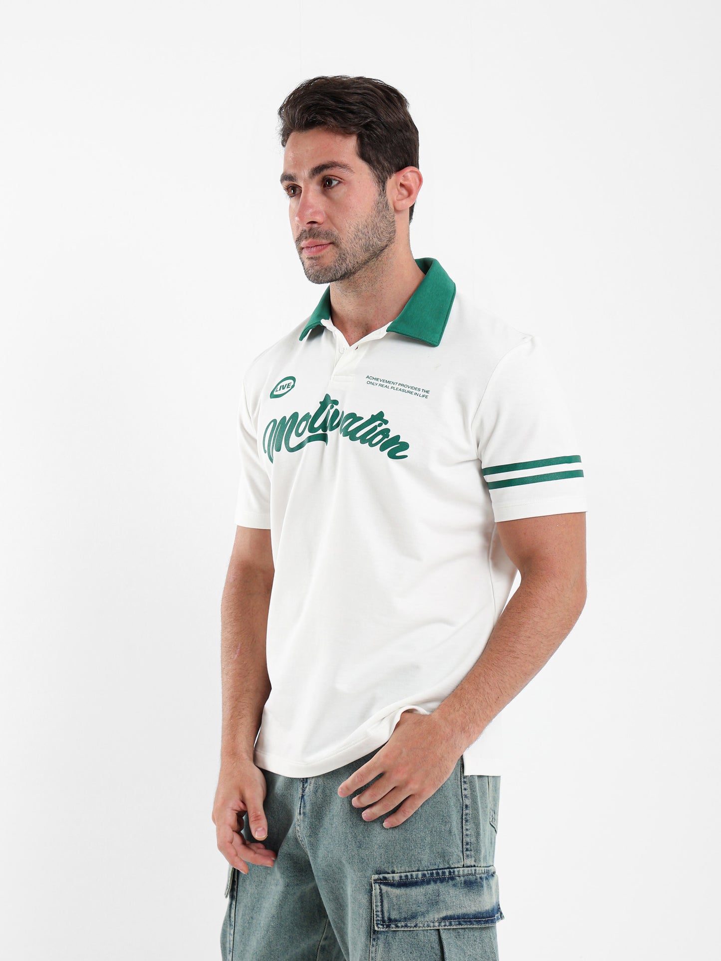 Contrasting Color Polo Shirt