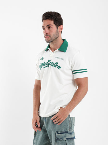 Contrasting Color Polo Shirt